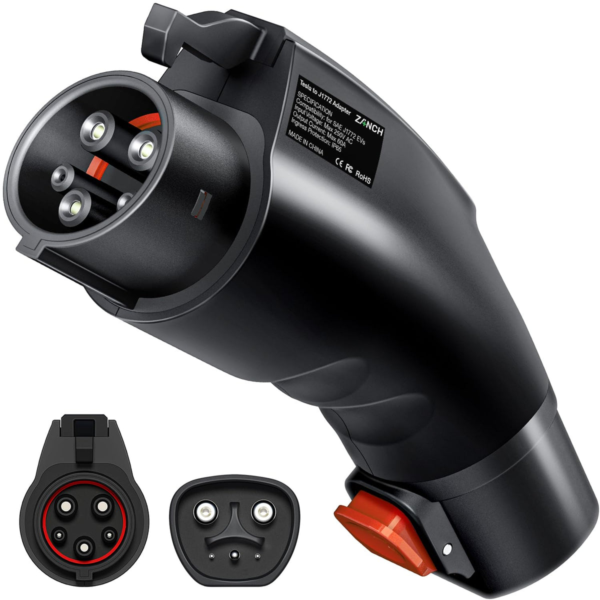 Zanch adapter front view showing connector and robust housing benefit clear identification