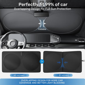 Zanch shade matching curved rearview mirror cutout for snug fit