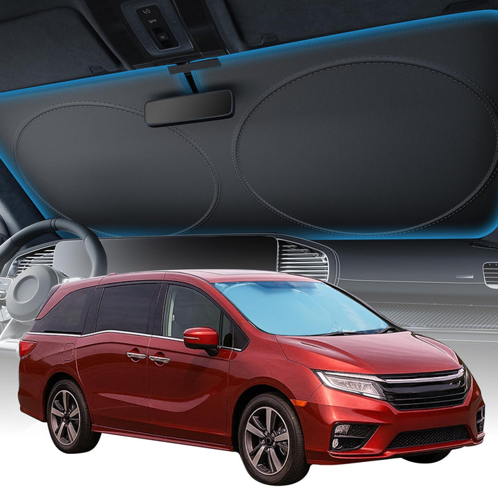 Zanch front view of 2XL sun shade showing full coverage and protection