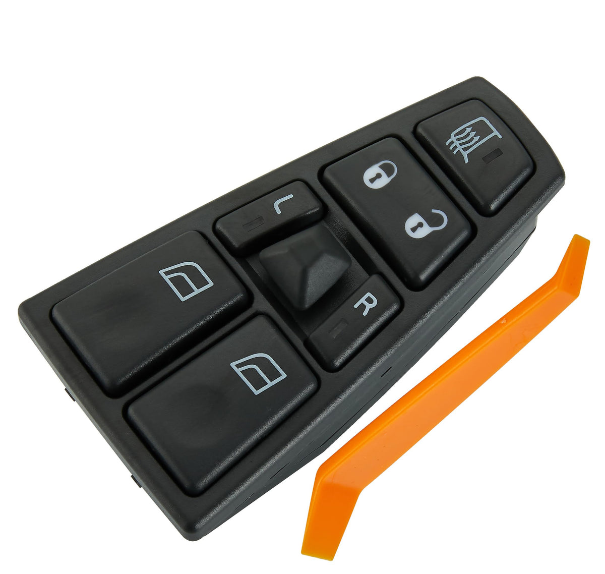 ZAPOSTS front view of master switch showing button layout and fit benefit