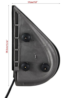 ZAPOSTS close-up of mirror glass and heater element for faster defogging