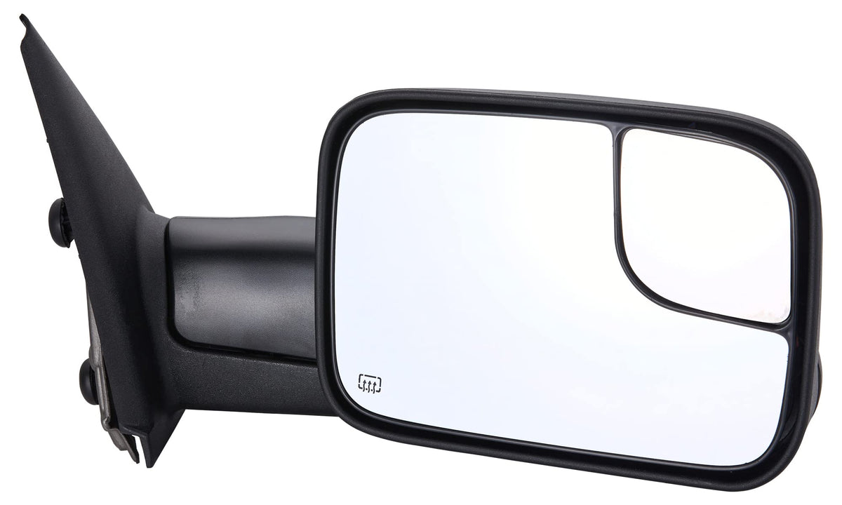 ZAPOSTS passenger front view showing mirror housing and glass, clear replacement fit