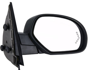 ZAPOSTS front view of passenger mirror showing robust black finish and fitment benefit