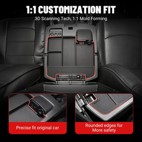 Zaqmru compartment detail holding phone and sunglasses for orderliness