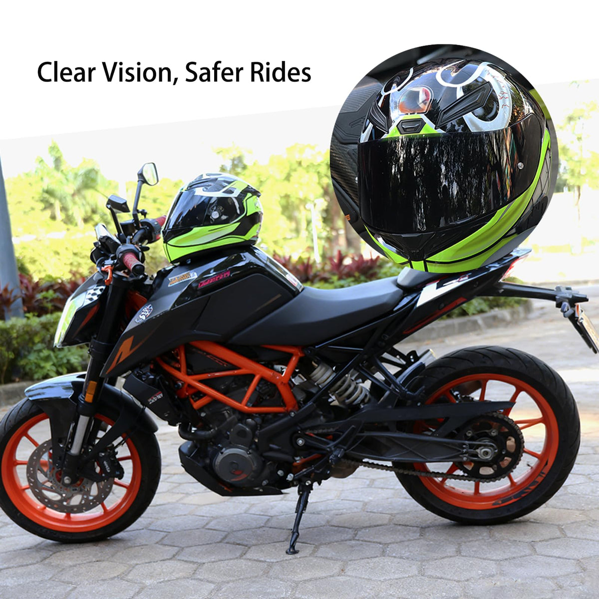 ZARZAVT anti-scratch coating detail protecting visor from road debris