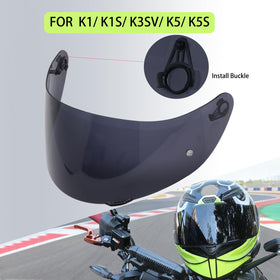 ZARZAVT deep smoke visor side profile illustrating aerodynamic curve benefit