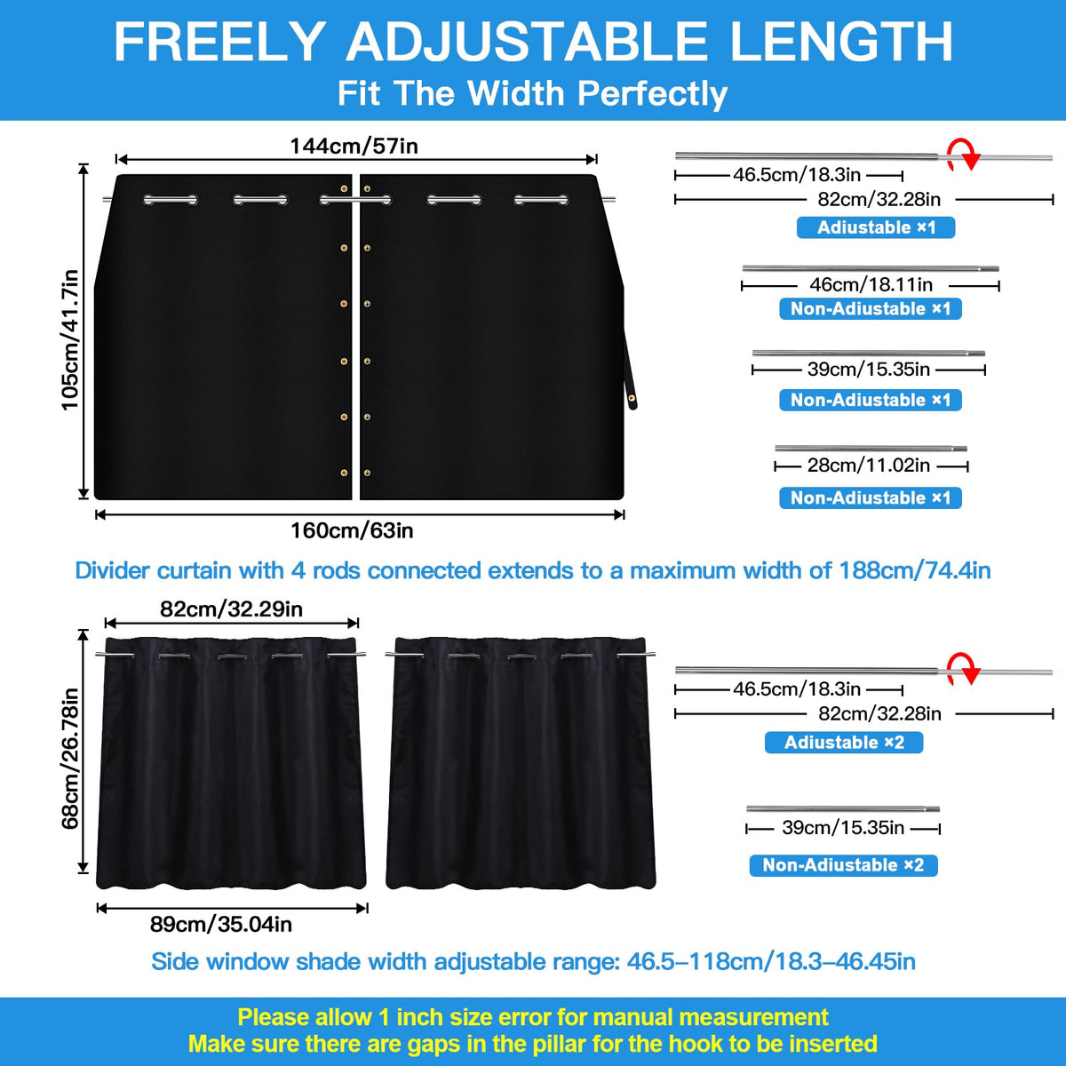 ZATOOTO divider curtain in use creating privacy for breastfeeding or naps inside vehicle
