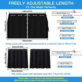 ZATOOTO divider curtain in use creating privacy for breastfeeding or naps inside vehicle