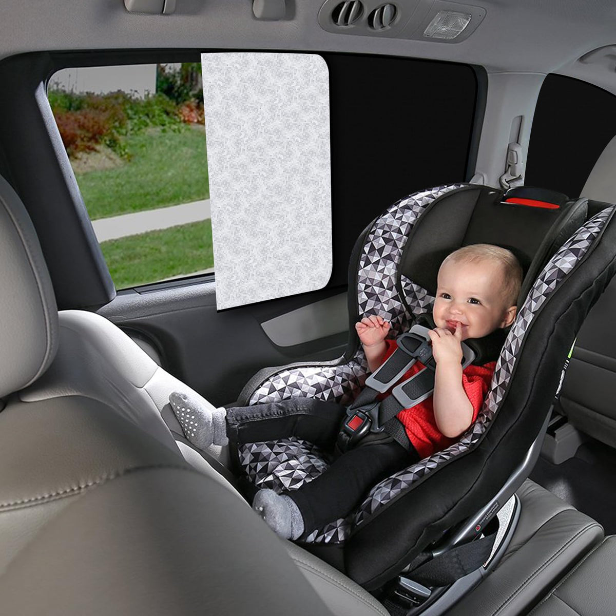 ZATOOTO folded panel beside sunglasses illustrating compact storage and travel convenience