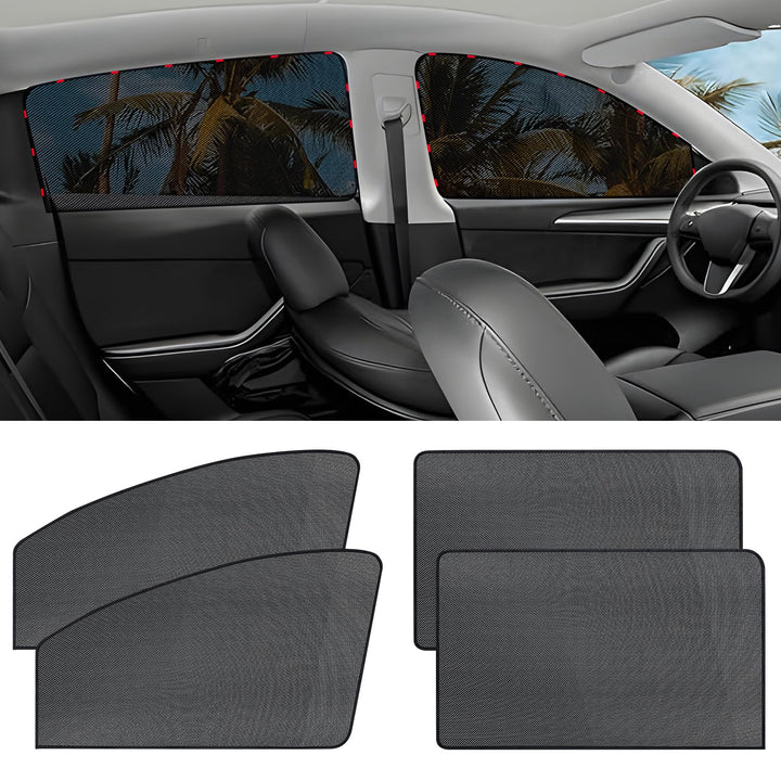 ZATOOTO front packaging showing 4pcs sun shades and product benefits