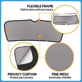 ZATOOTO in-car view through mesh showing clear rear visibility