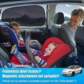 ZATOOTO protecting a child seat from sunlight while preserving outside view