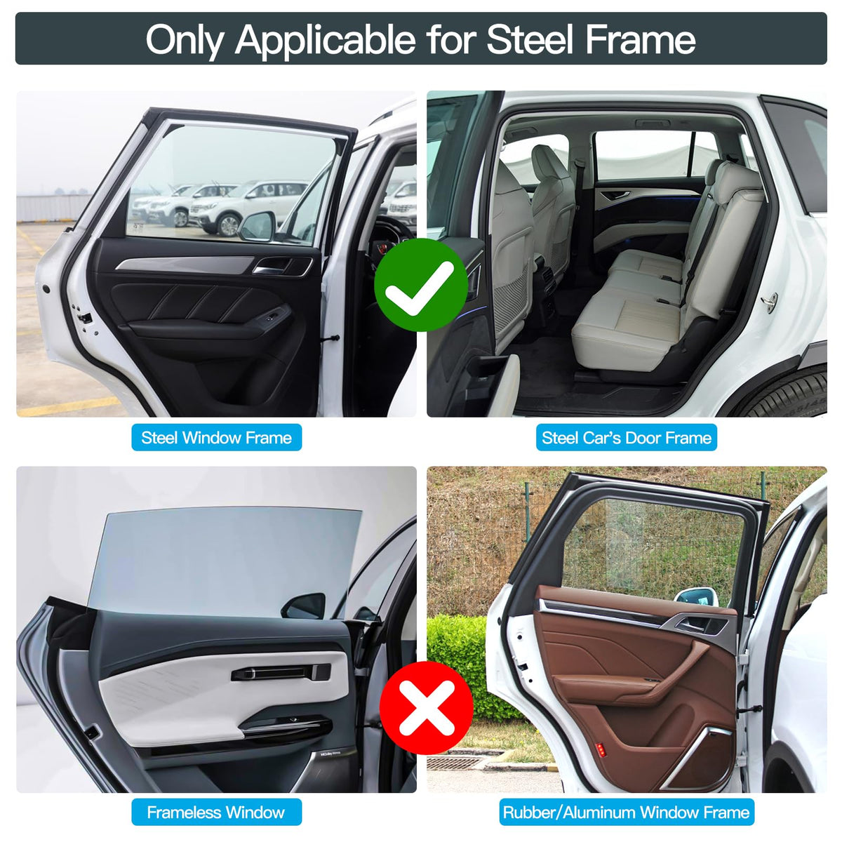 ZATOOTO hands installing shade quickly on a metal window frame for convenience