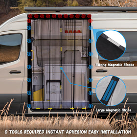 ZATOOTO installed in van side door for ventilation and bug protection