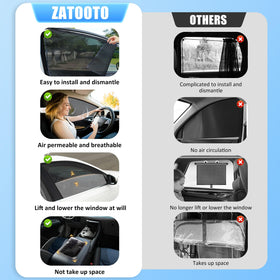 ZATOOTO installed on car side window reducing glare and heat inside
