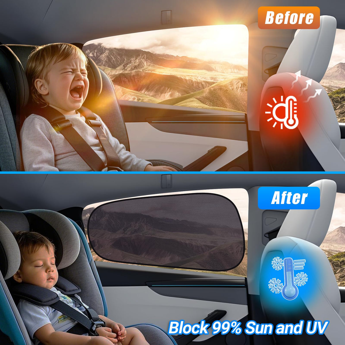 ZATOOTO installed on Tesla Model Y rear side window reducing glare