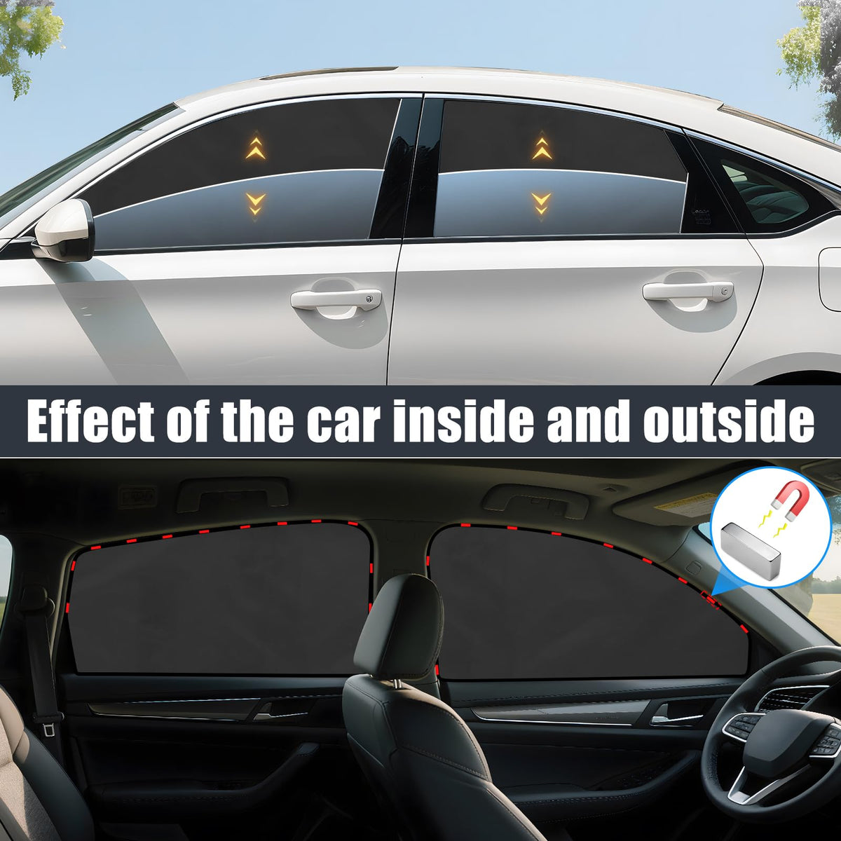 ZATOOTO installed on rear-side Camry window showing blackout coverage and discreet look