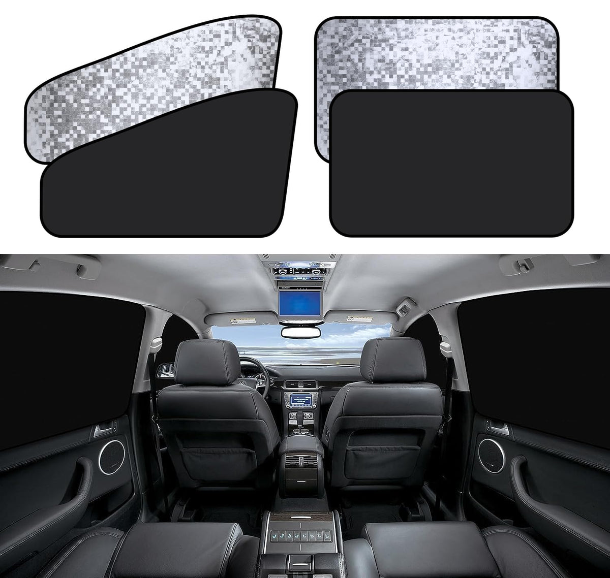 ZATOOTO installed side window shade showing reduced glare and cooler interior