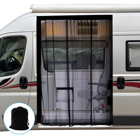 ZATOOTO van parked at campsite with screen providing privacy and shade