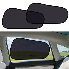 ZATOOTO lifestyle shot of parked Model Y with shades lowering cabin heat