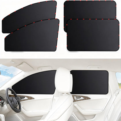ZATOOTO front view of side window sun shade showing full coverage benefit