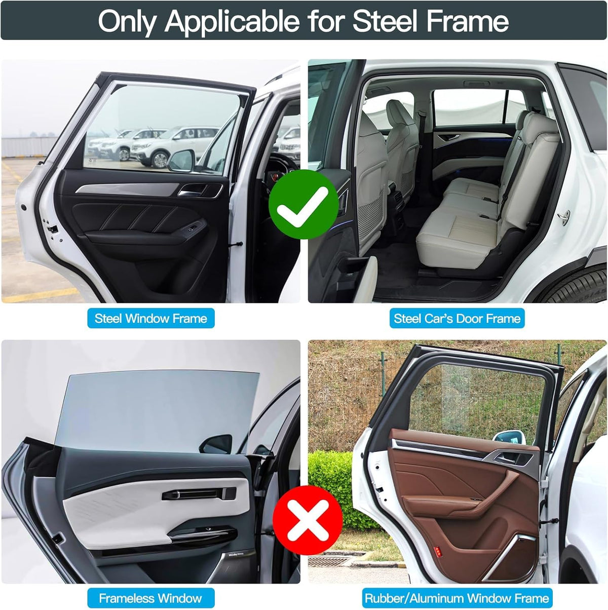 ZATOOTO beside a ruler showing size and fit for most vehicle windows