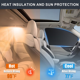 ZATOOTO curtain installed on a car during camping creating shaded private space