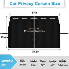 ZATOOTO magnetic closure seam preventing gaps for complete privacy benefit