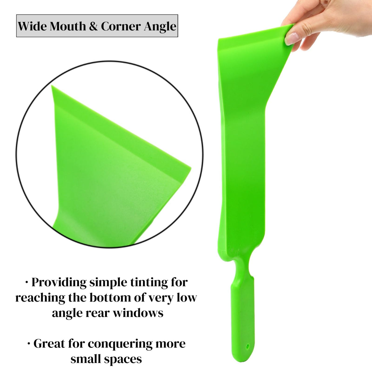 ZAVOOS tool in use smoothing windshield for bubble-free film