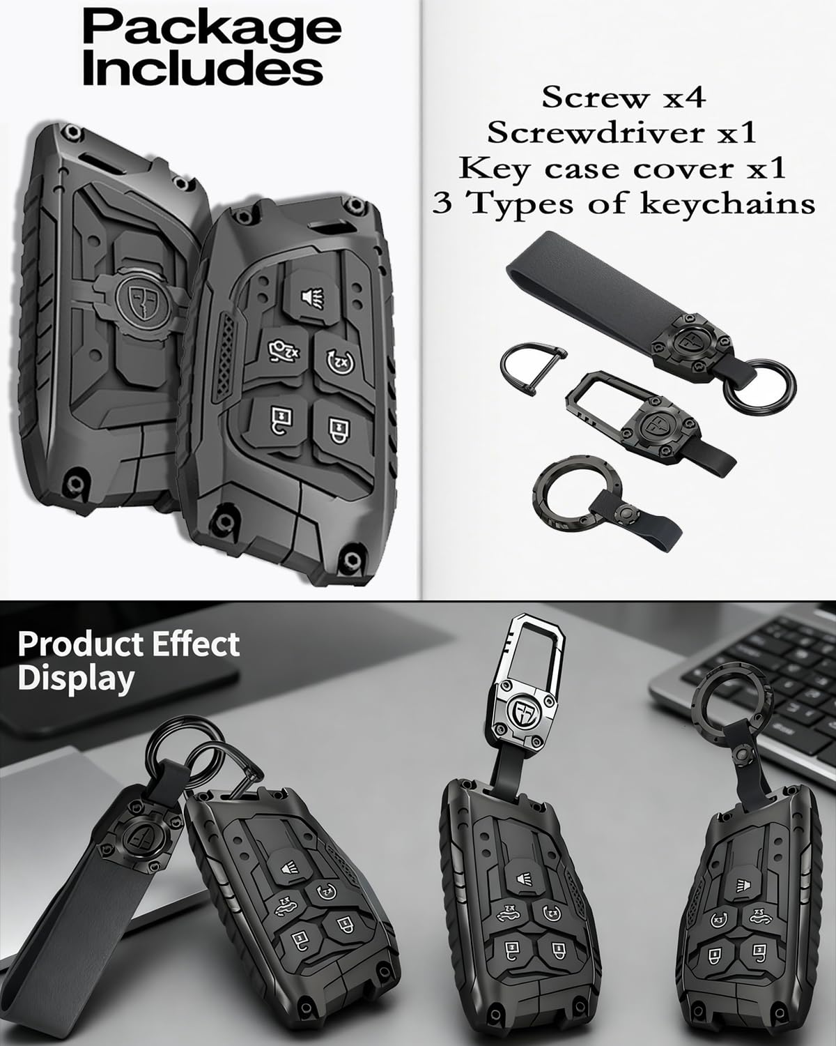 ZAZCQIL three keychain attachment options offering versatile carry benefit