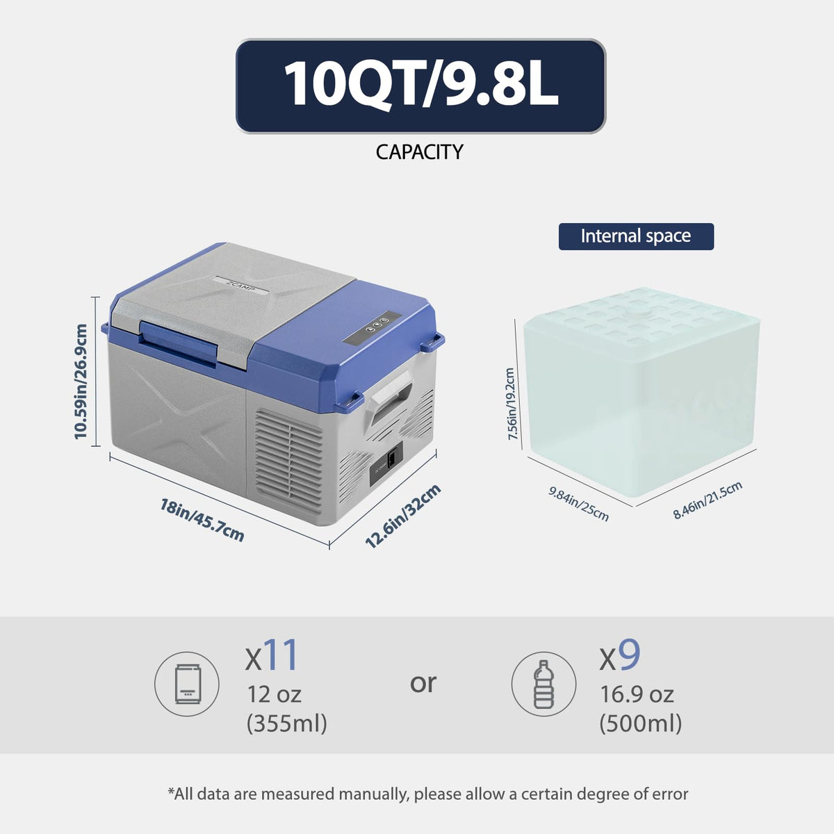zcamp X9 open with beverages and food demonstrating organized cooling capacity
