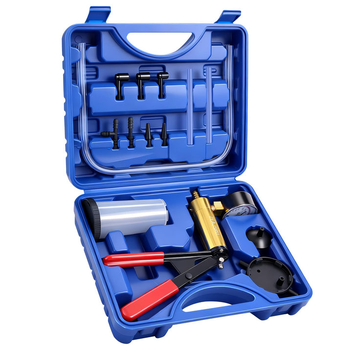 ZEAJSRU front packaging showing complete brake bleeder kit and case for easy transport