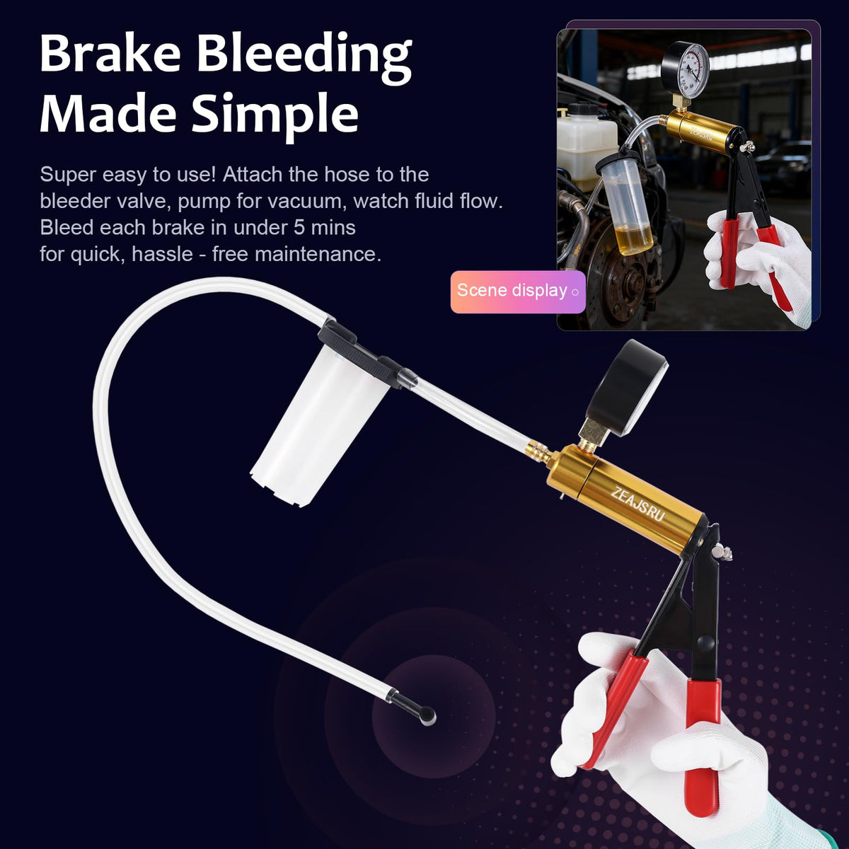 ZEAJSRU hoses and adapters layout demonstrating versatile vehicle fitment
