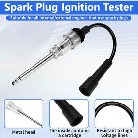 ZEAJSRU spark plug tester held in hand to illustrate simple ignition pulse checking