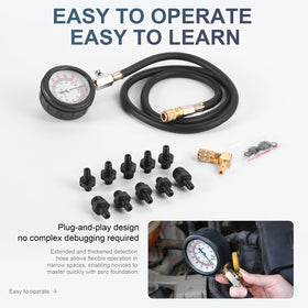 ZEAJSRU gauge in use on engine delivering reliable diagnostic readings