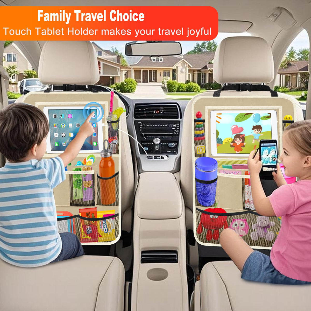 Zecirl adjustable straps and heavy-duty buckles securing organizer in place
