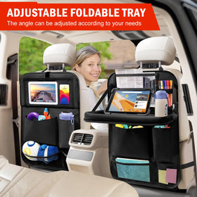 Zecirl lifestyle shot of family road trip showing organized backseat space