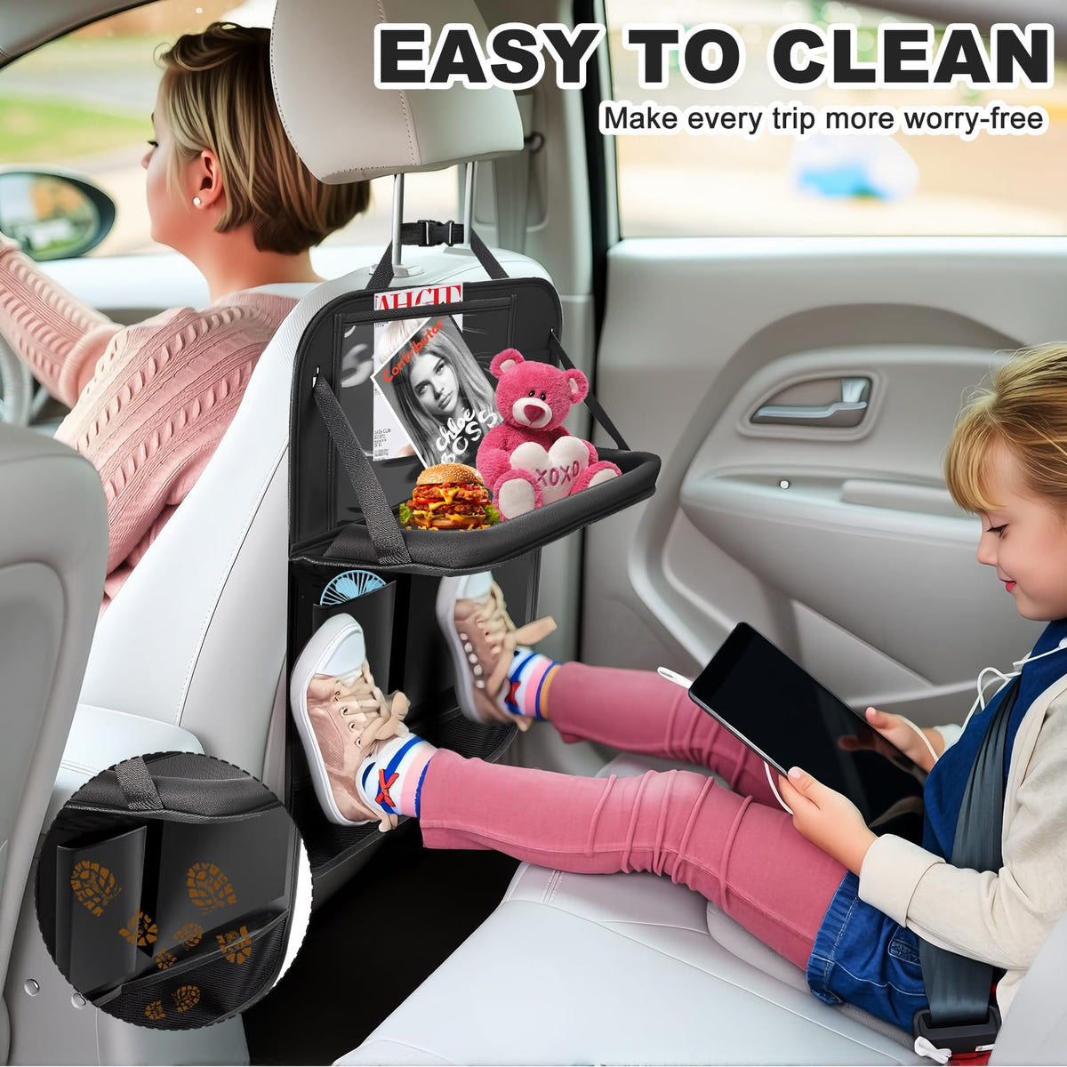 Zecirl tablet holder with device in place for hands-free viewing
