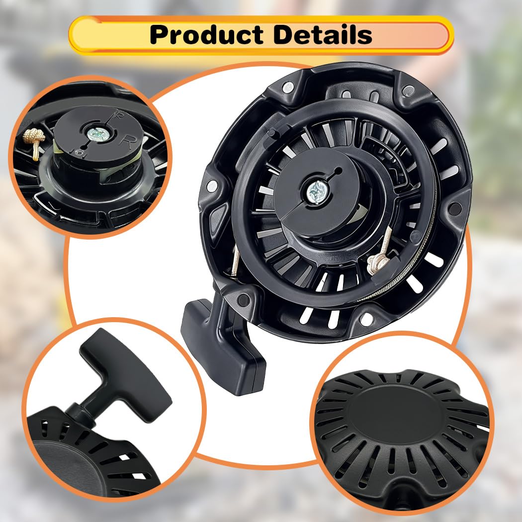 ZeeKee recoil rope and handle detail showing sturdy cord for reliable pulls