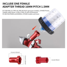 Zeinlenx adapter thread close-up fitting common 16mm 1.5mm guns