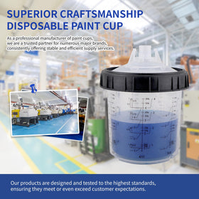 Zeinlenx hard mixing cup close-up with graduations for precise measuring