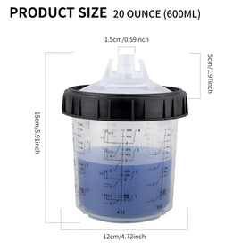 Zeinlenx clear cup showing scale graduations for accurate mixing