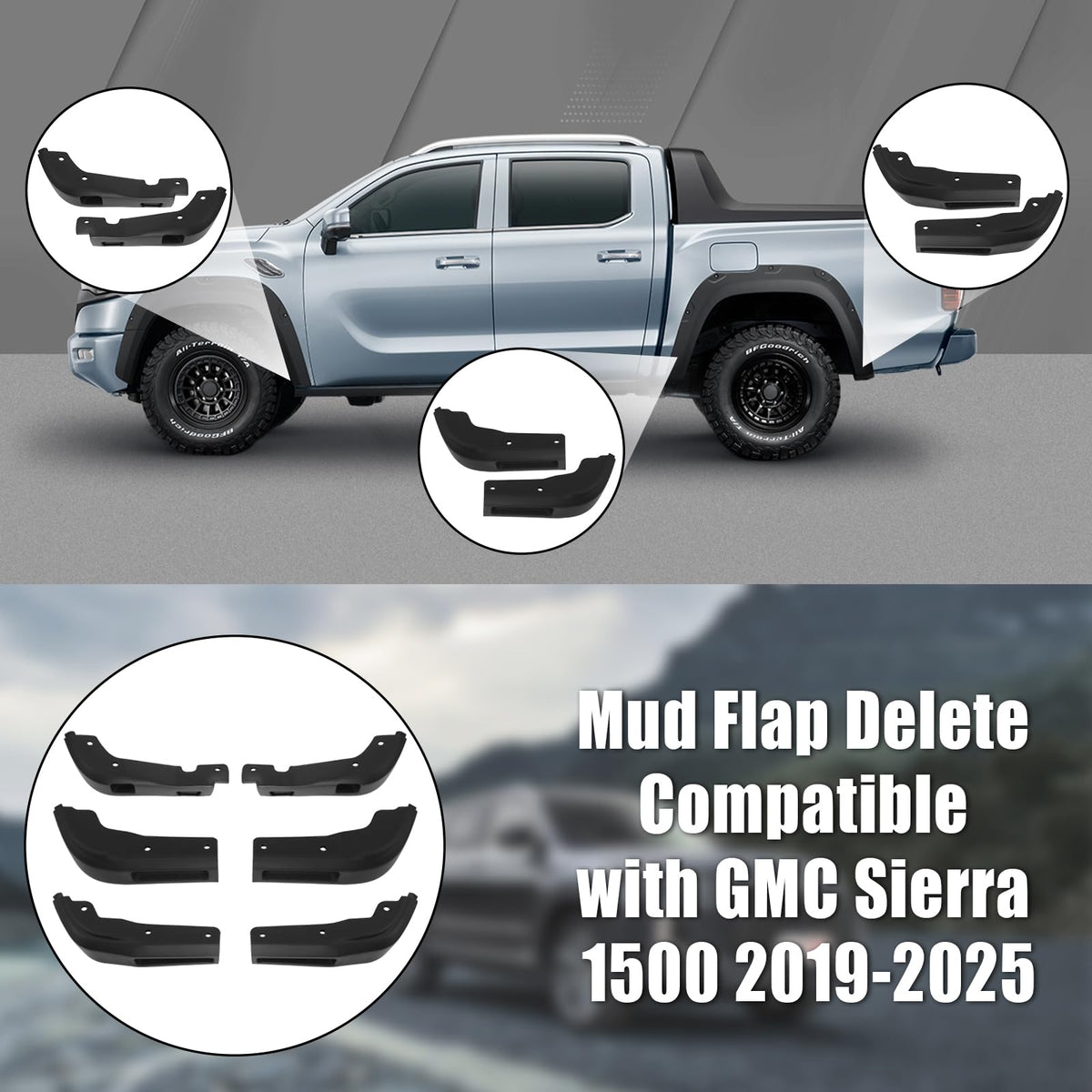 Zejoot installed front view on Sierra demonstrating improved clearance benefit
