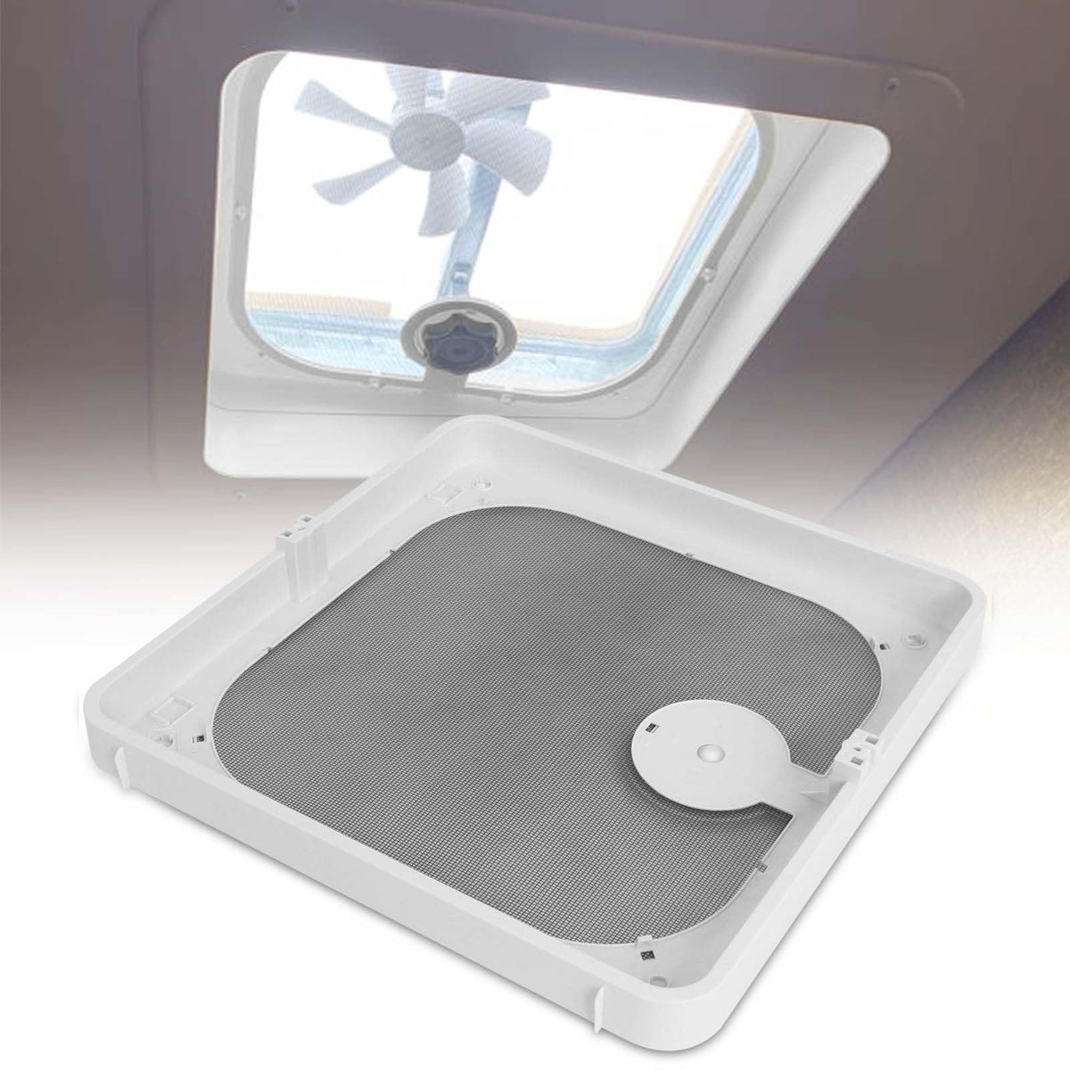 zejoot front view of replacement vent frame showing clean birch white finish and fit benefit