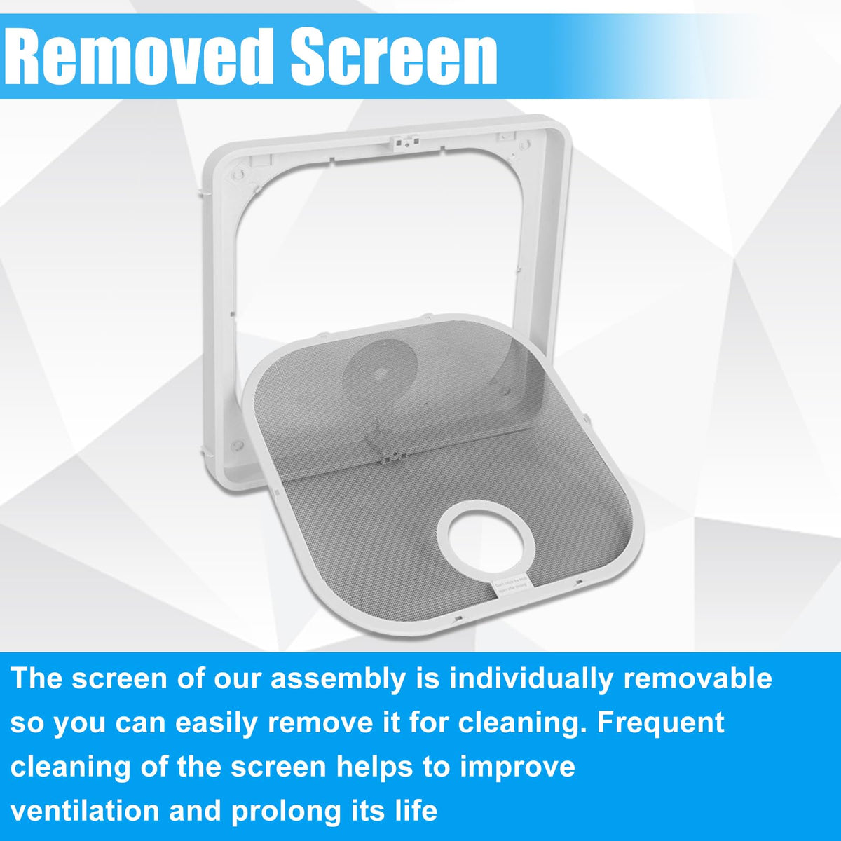 zejoot person removing screen for cleaning demonstrating maintenance ease benefit