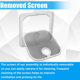 zejoot person removing screen for cleaning demonstrating maintenance ease benefit