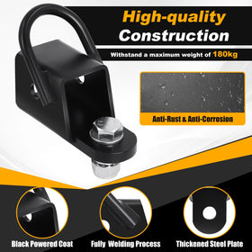Zejoot side profile mounted on vehicle tongue demonstrating easy bolt-on fit