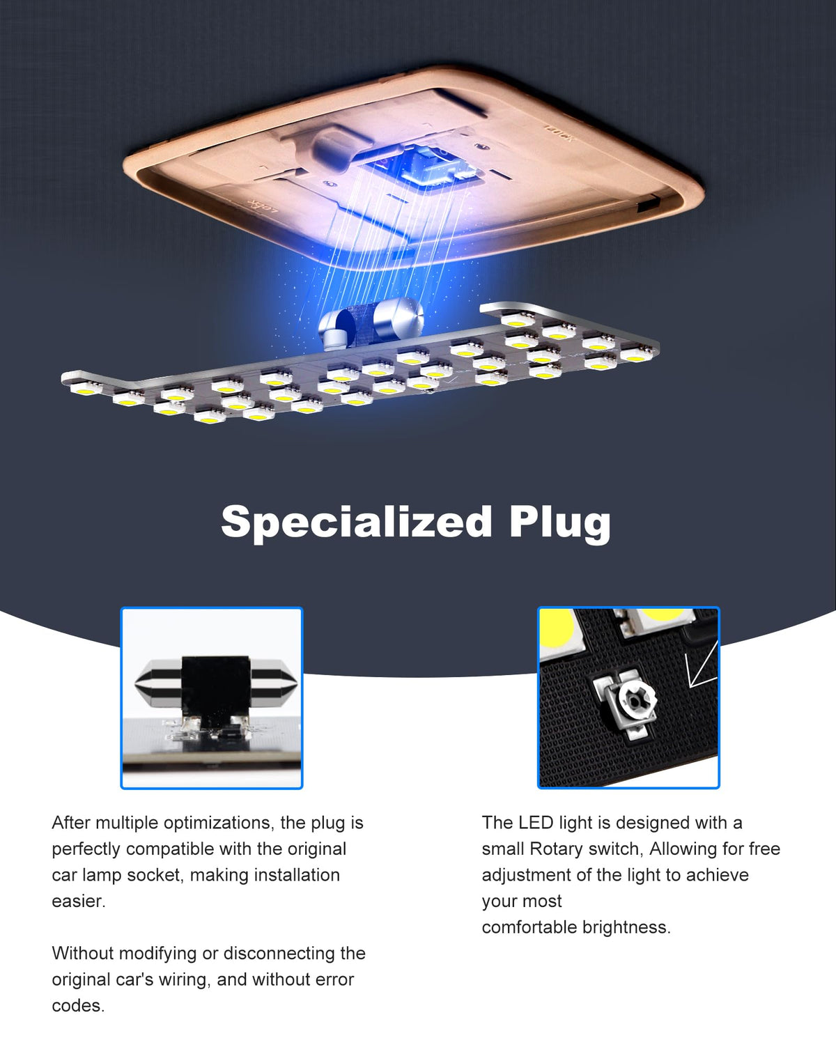 ZEN HON rotary dimmer detail allowing precise brightness adjustment on demand