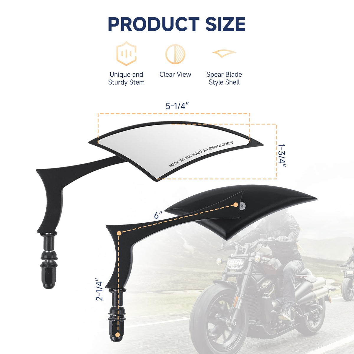 ZENTHOR mirror installed above and below handlebar showing versatile mounting benefit