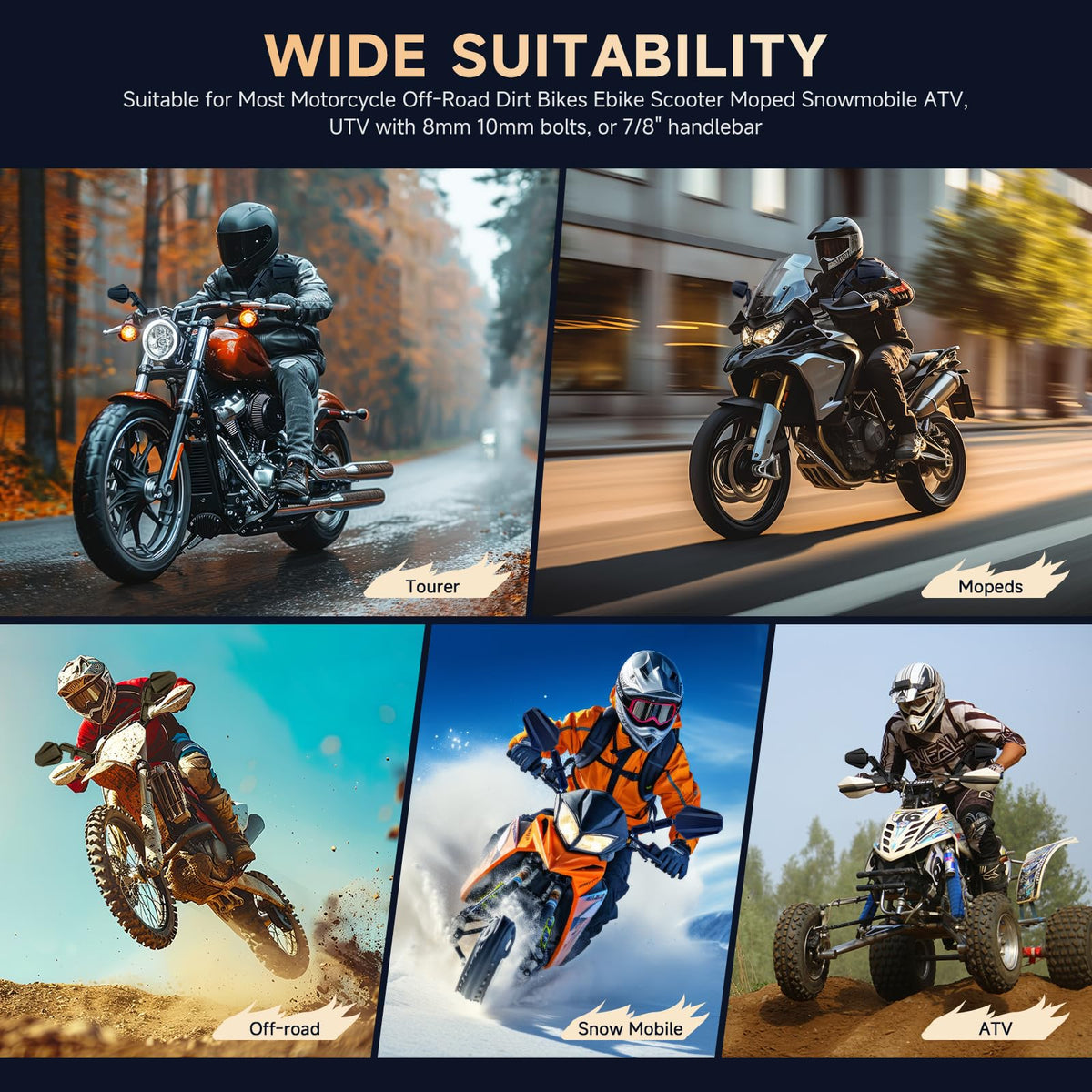 ZENTHOR mirror on off-road ride illustrating improved situational awareness